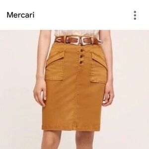 Anthropologie Pilcro and the Letterpress Cargo Pencil skirt Size 6